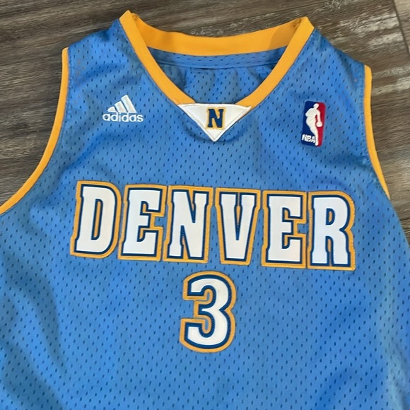 Denver Nuggets NBA 🏀 Basketball Allen Iverson #3 Blue Jersey Medium - Picture 2 of 6